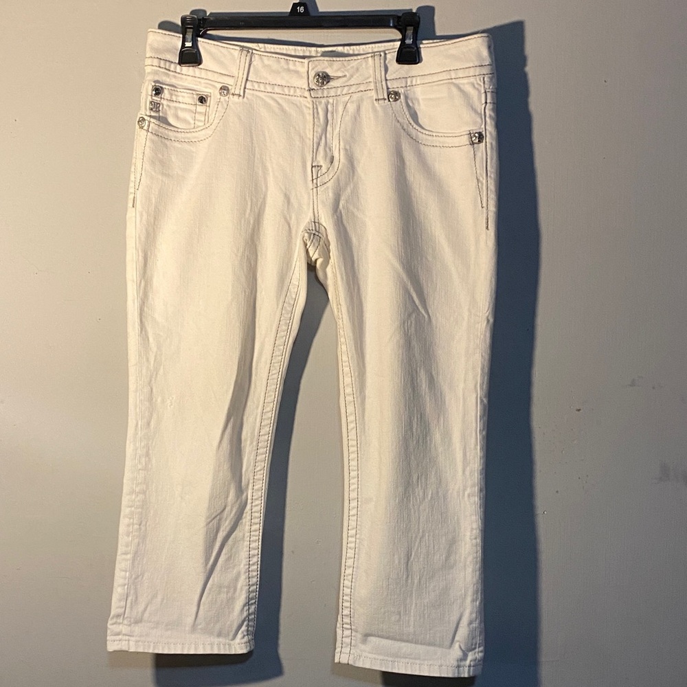 Miss Me Women's Cream Ankle Jeans